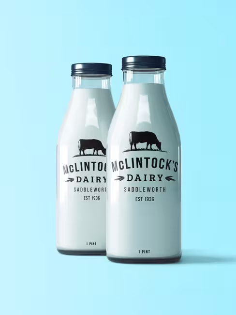McKlintock's Dairy Milk Bottle Design